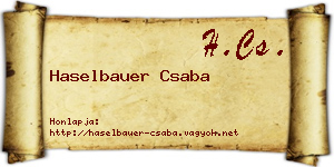 Haselbauer Csaba névjegykártya