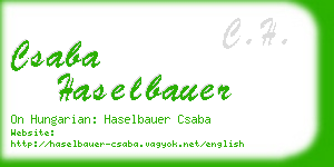 csaba haselbauer business card